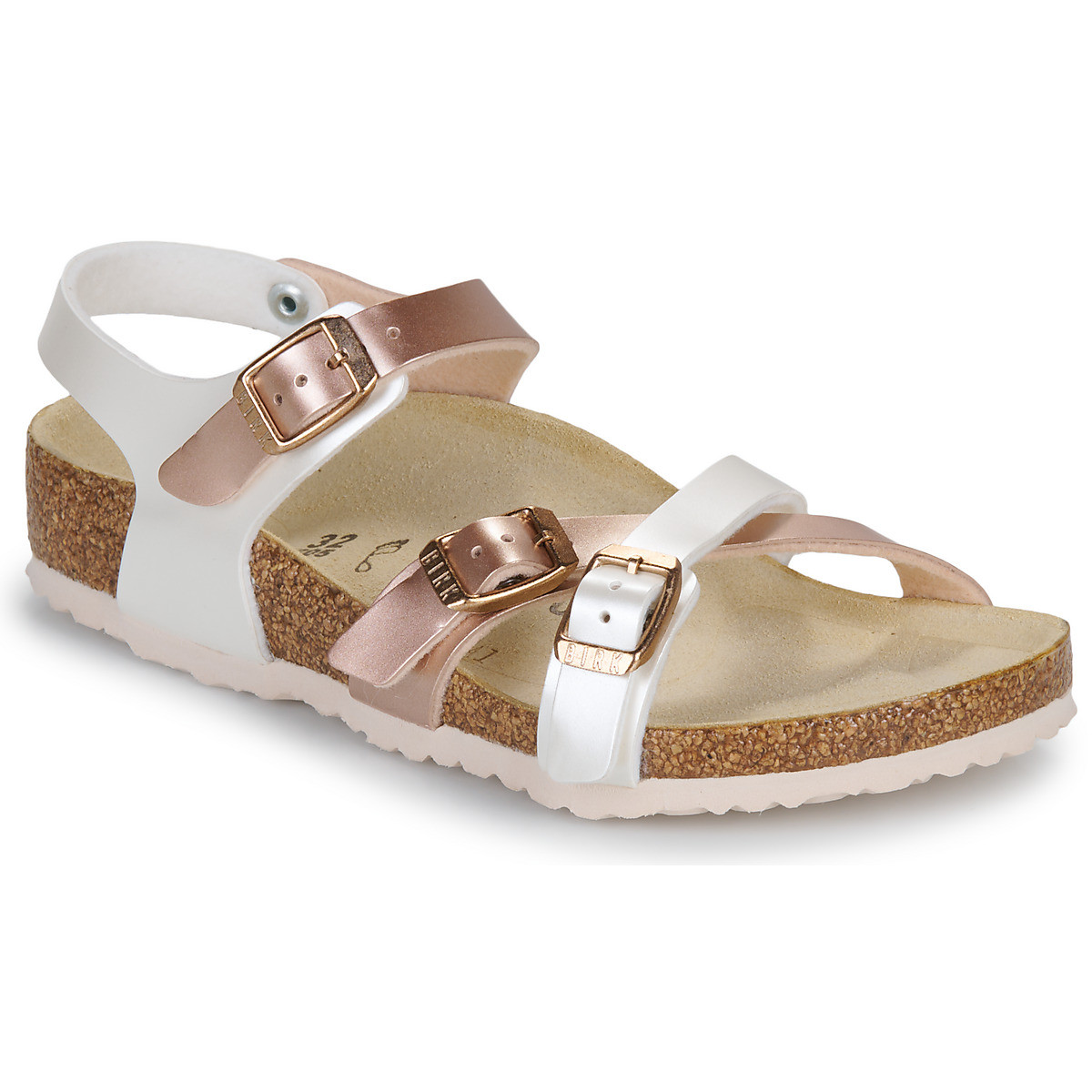 BIRKENSTOCK  Kumba Kids BF Elec. Met. Pearl/Copper  Bílá