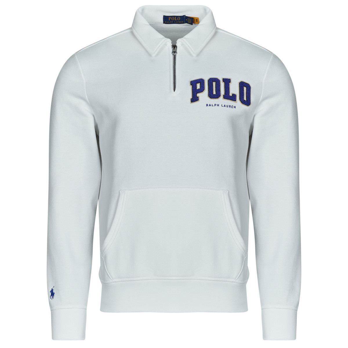 Polo Ralph Lauren  SWEATSHIRT DEMI ZIP EN MOLLETON  Bílá