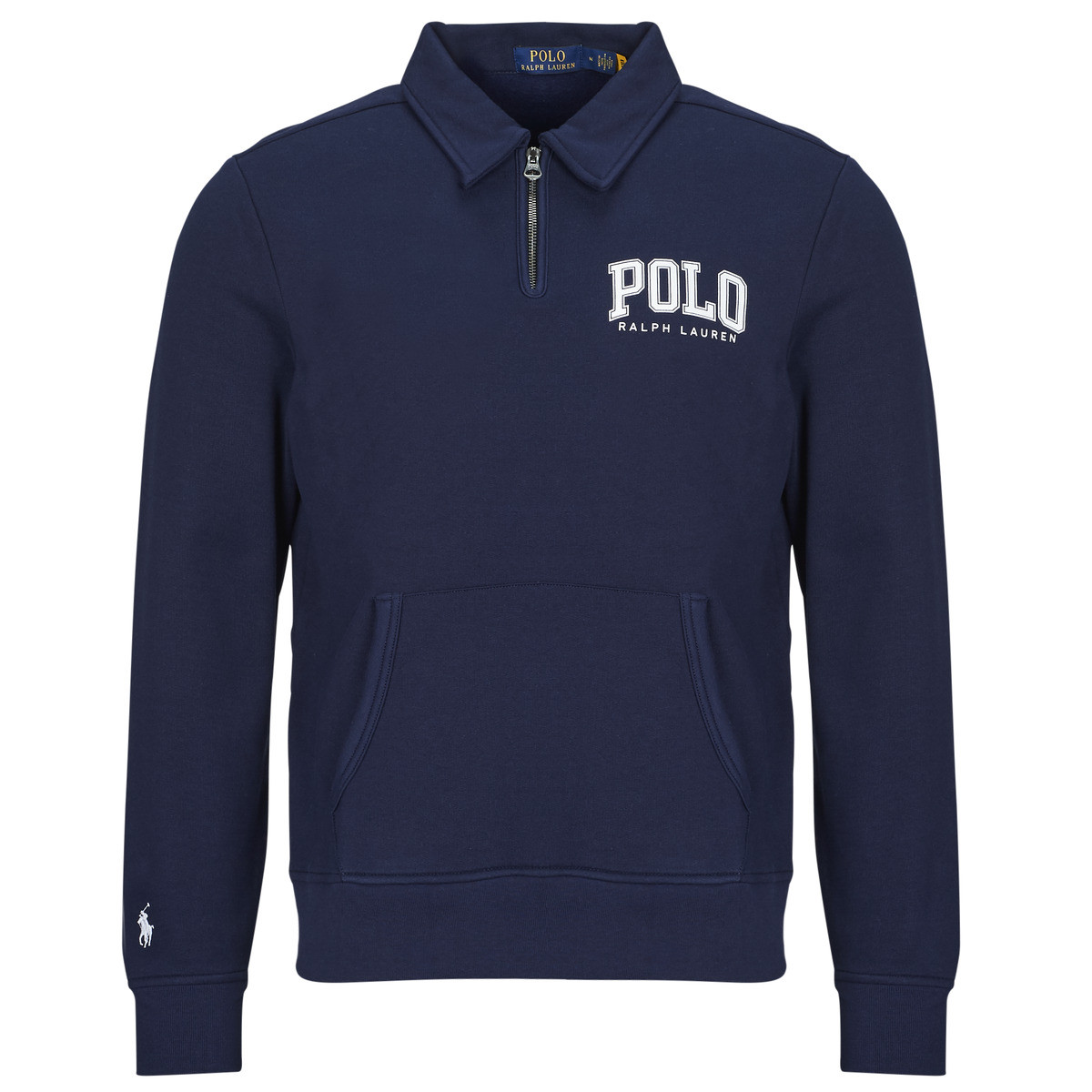 Polo Ralph Lauren  SWEATESHIRT DEMI ZIP LOGO BRODE  Tmavě modrá