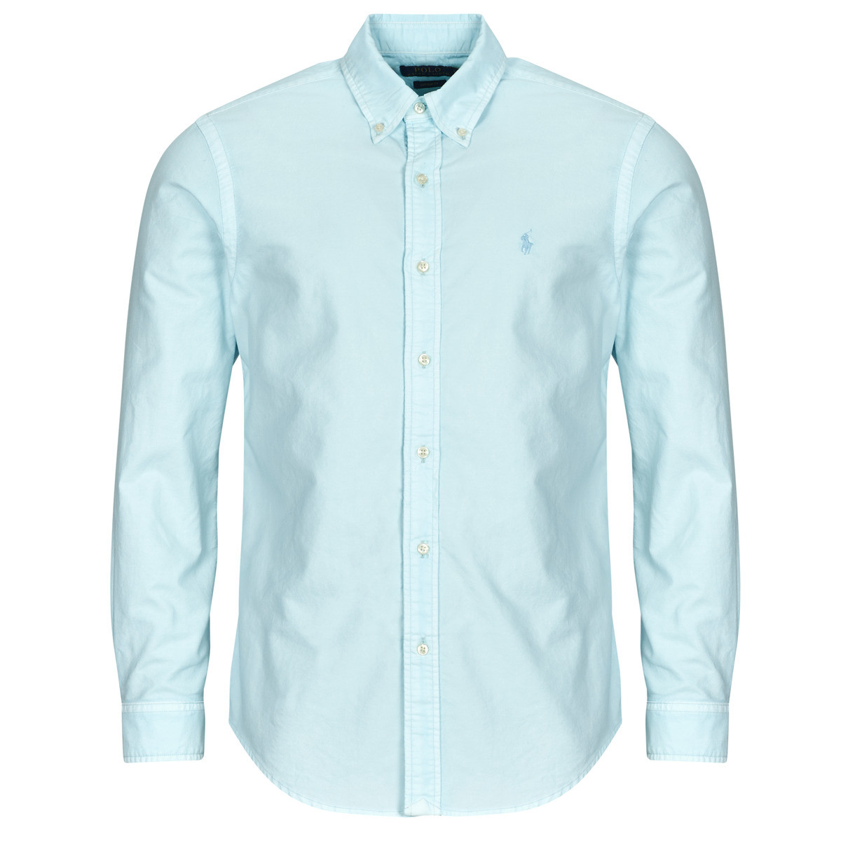 Polo Ralph Lauren  CHEMISE DROITE CUSTOM EN OXFORD LEGER TEINTURE MINERALE  Modrá