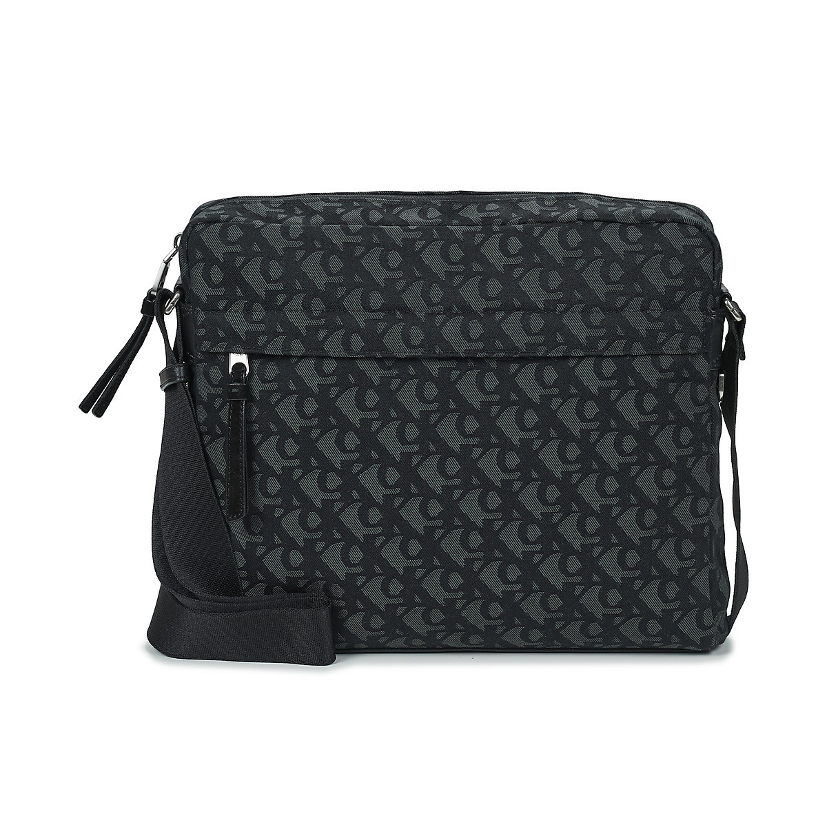 Calvin Klein Jeans  SLOUCHED MONOGRAM ZIP FLIGHT BAG  Černá