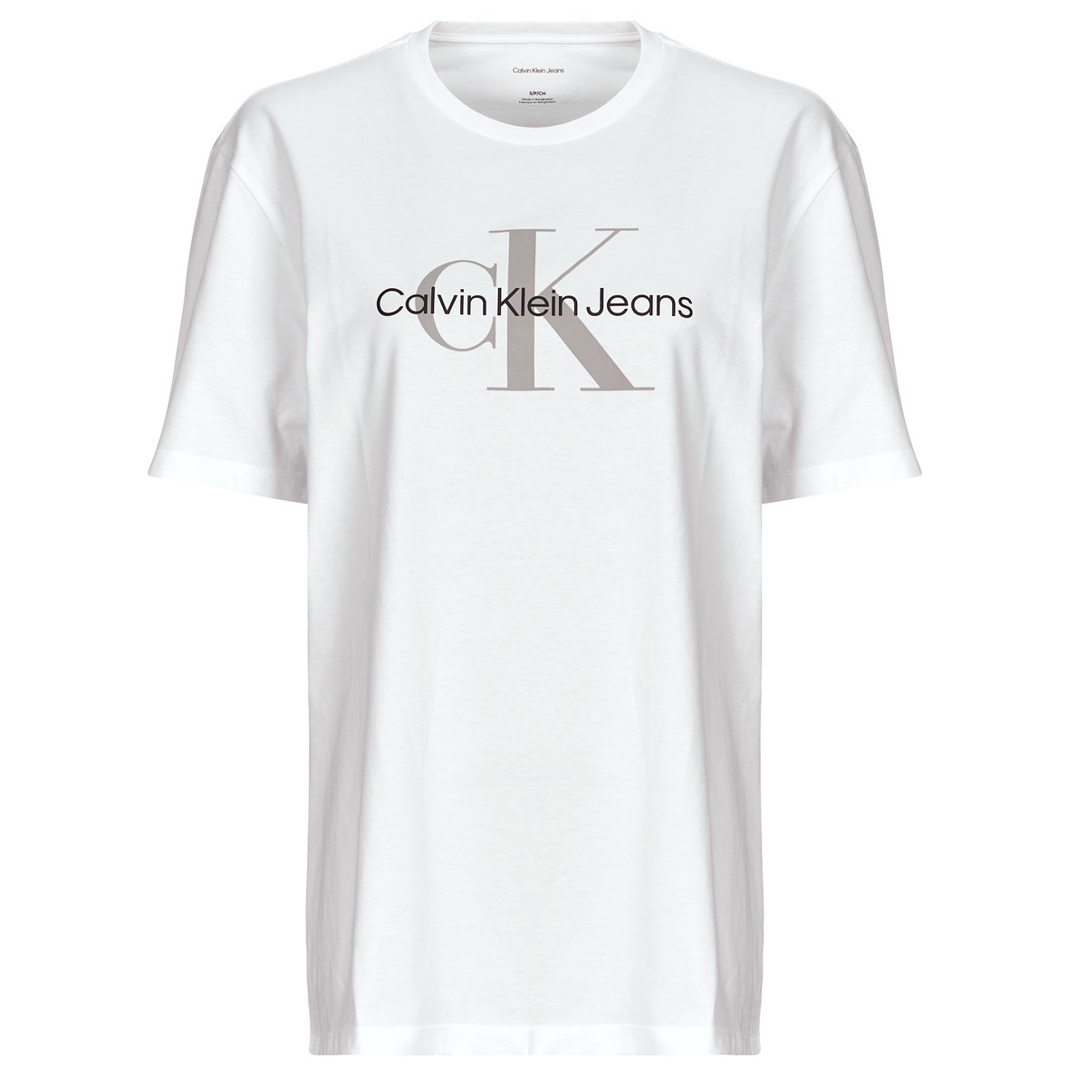 Calvin Klein Jeans  SS HERO MONOLOGO TEE 30S  Bílá