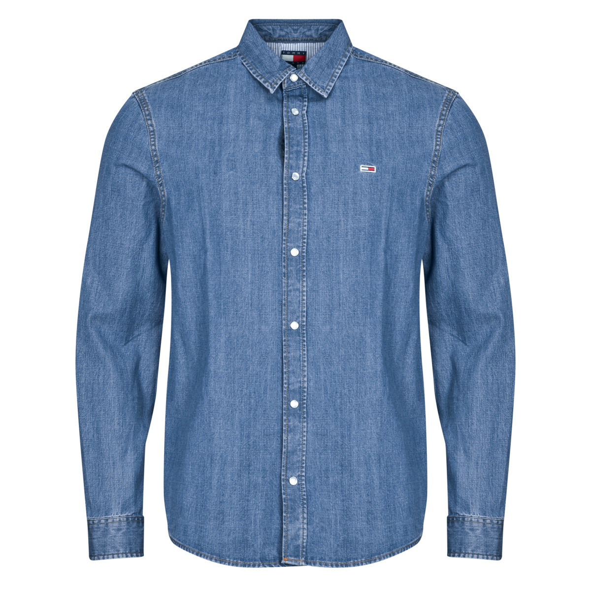 Tommy Jeans  RGLR FIT SHIRT MID BLUE  Modrá