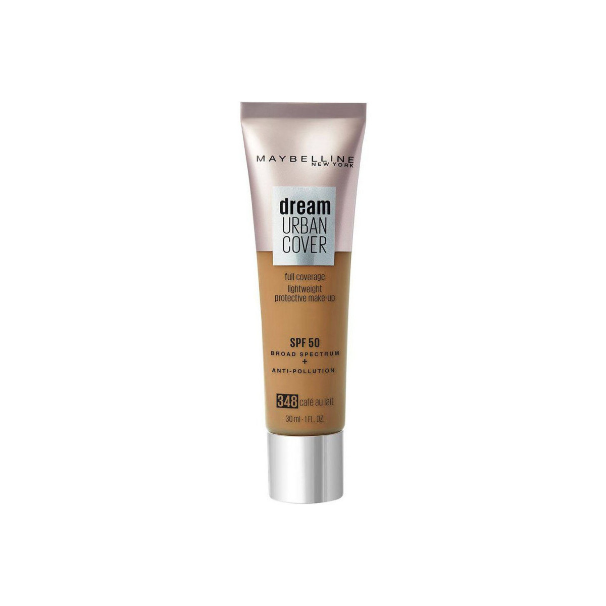 Maybelline New York  Dream Urban Cover Foundation - 348 Café au Lait  Hnědá