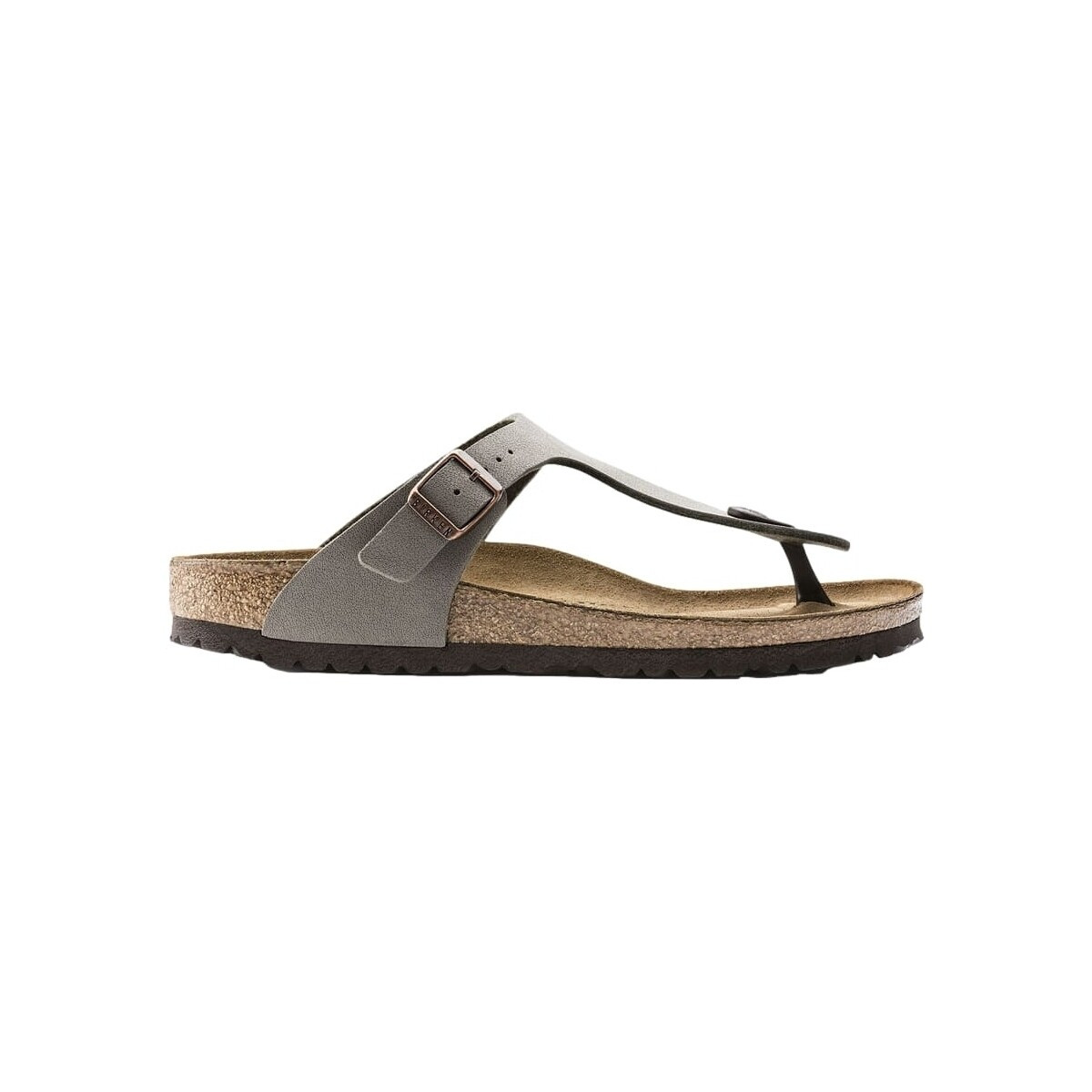 BIRKENSTOCK  Gizeh Nobuck Birko-Flor Regular - Stone  Šedá