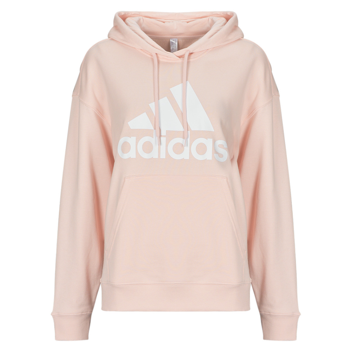 adidas  Essentials Big Logo Oversized French Terry Hoodie  Růžová