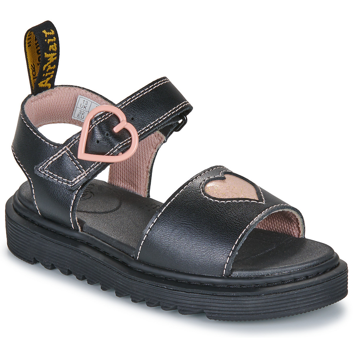Dr. Martens  Marlowe Hearts J Black+Powder Pink  Černá
