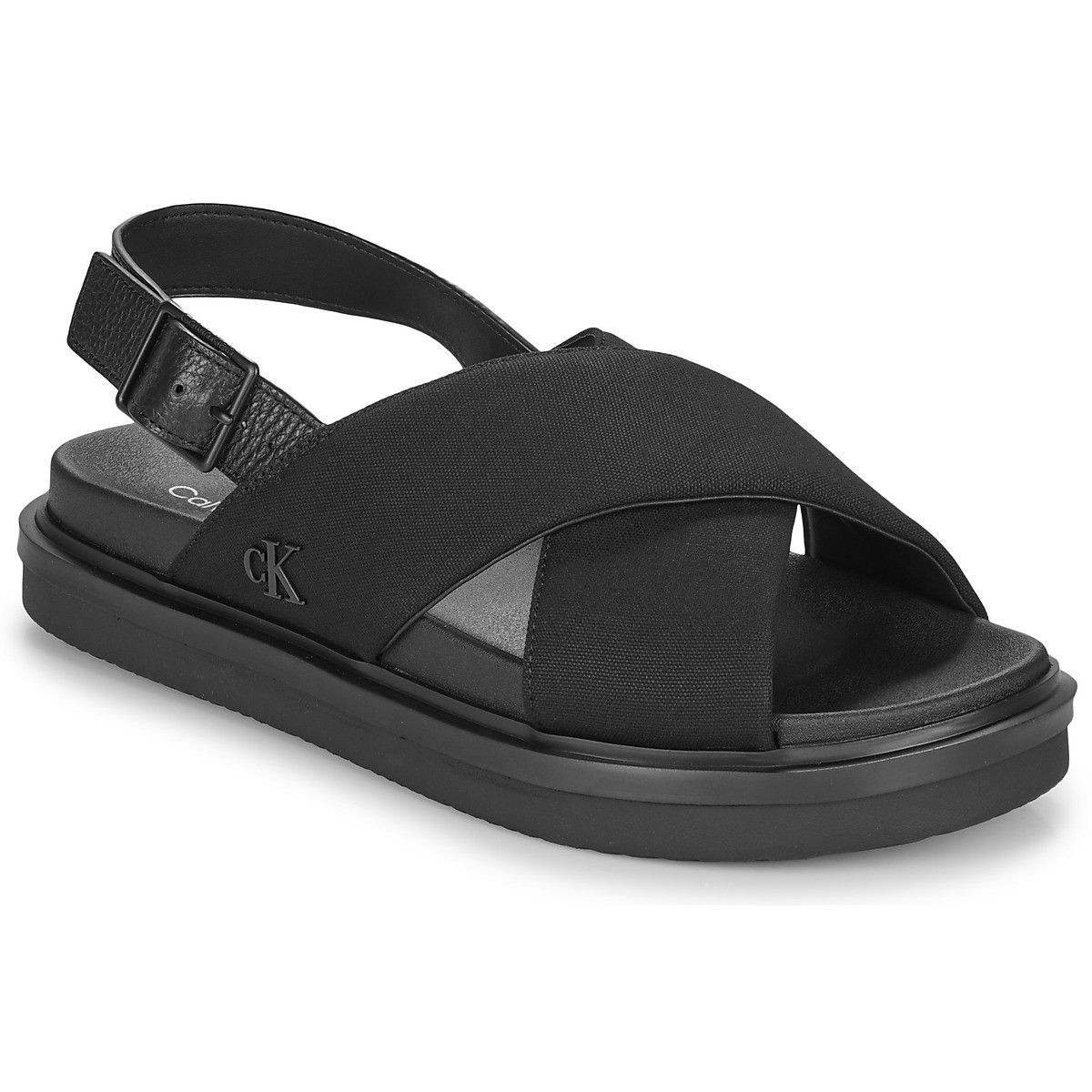 Calvin Klein Jeans  FLAT MOLDED CRXS SLING SANDAL CV  Černá
