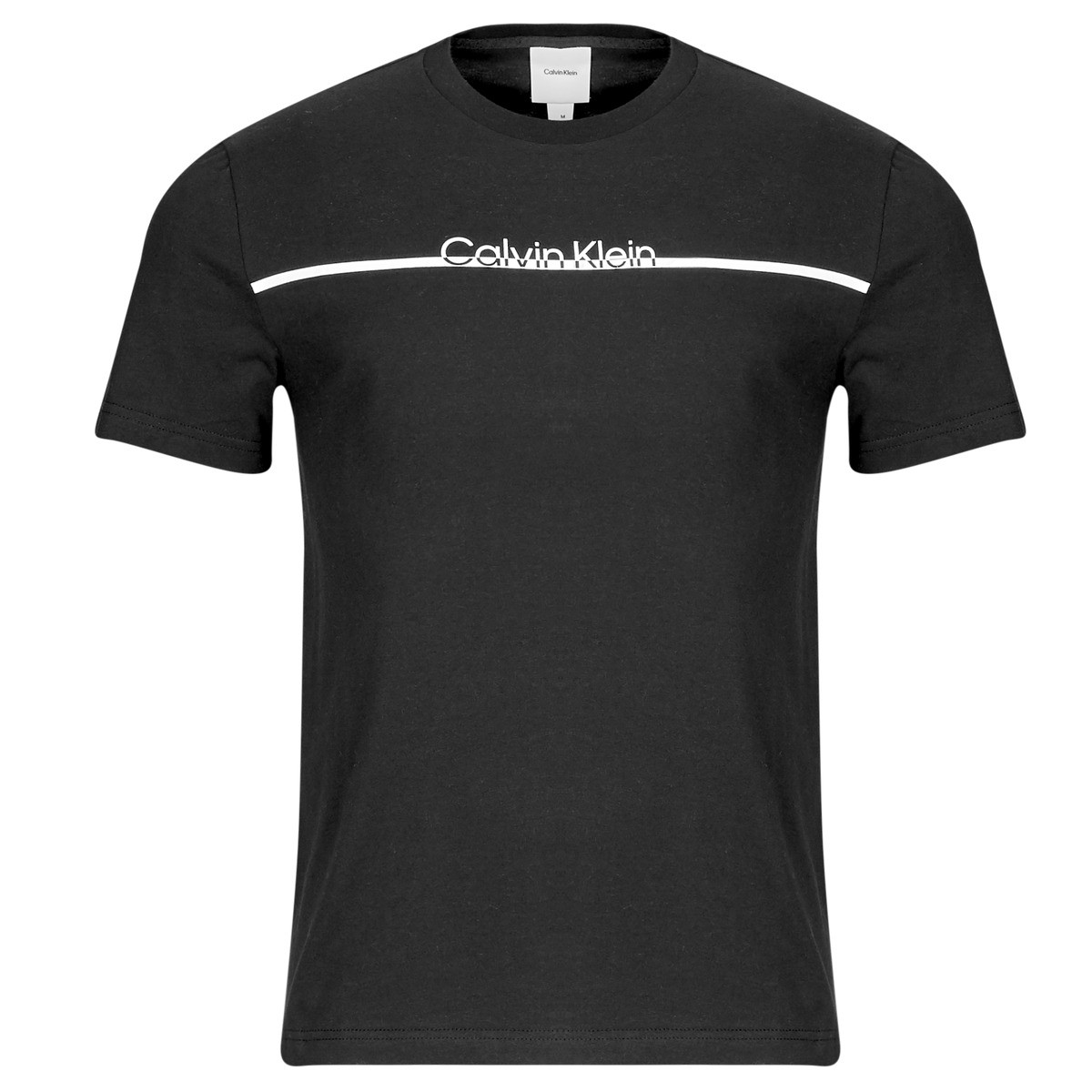 Calvin Klein Jeans  SPLIT LINE LOGO T-SHIRT  Černá