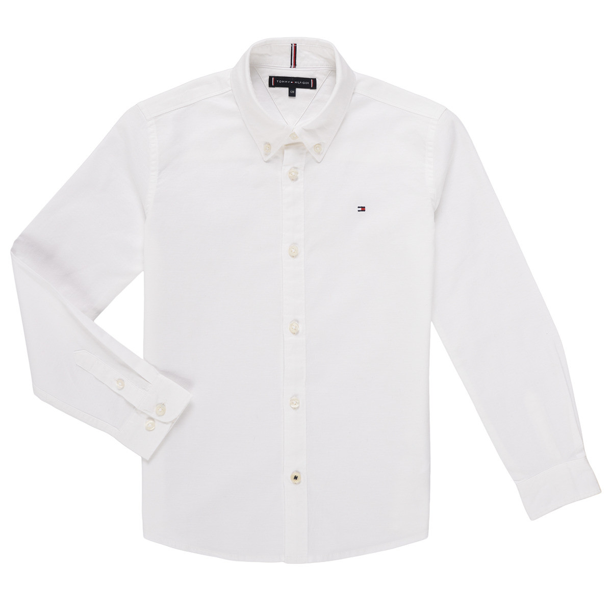 Tommy Hilfiger  BOYS STRETCH OXFORD SHIRT L/S  Bílá
