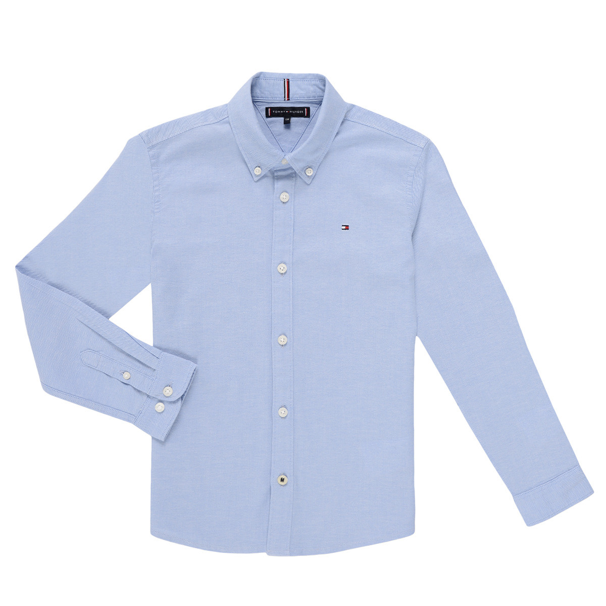 Tommy Hilfiger  BOYS STRETCH OXFORD SHIRT L/S  Modrá