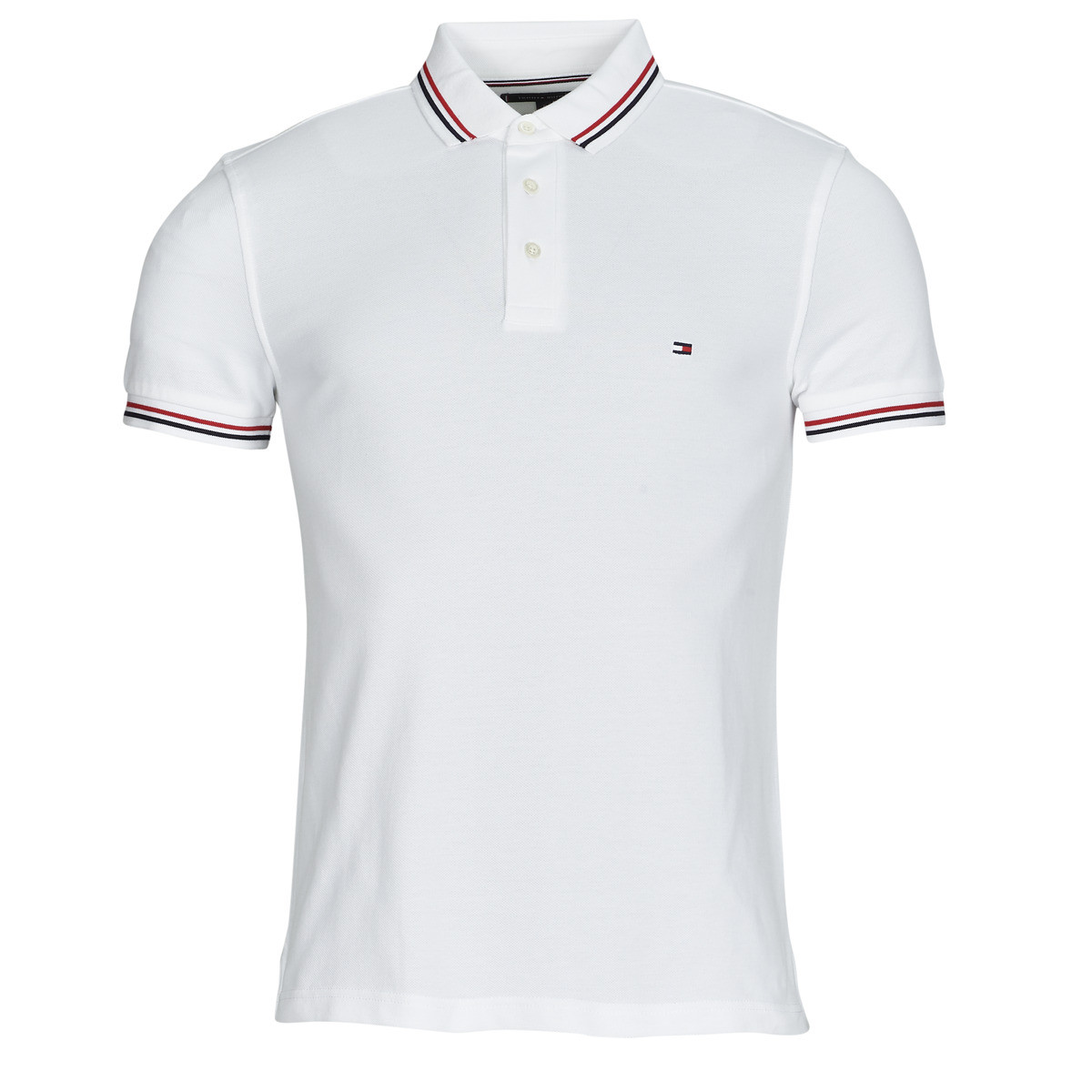 Tommy Hilfiger  TIPPED SLIM FIT POLO  Bílá