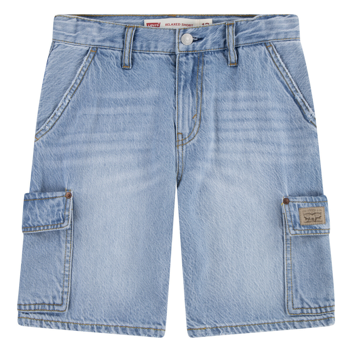 Levis  DENIM CARGO SHORT  Modrá