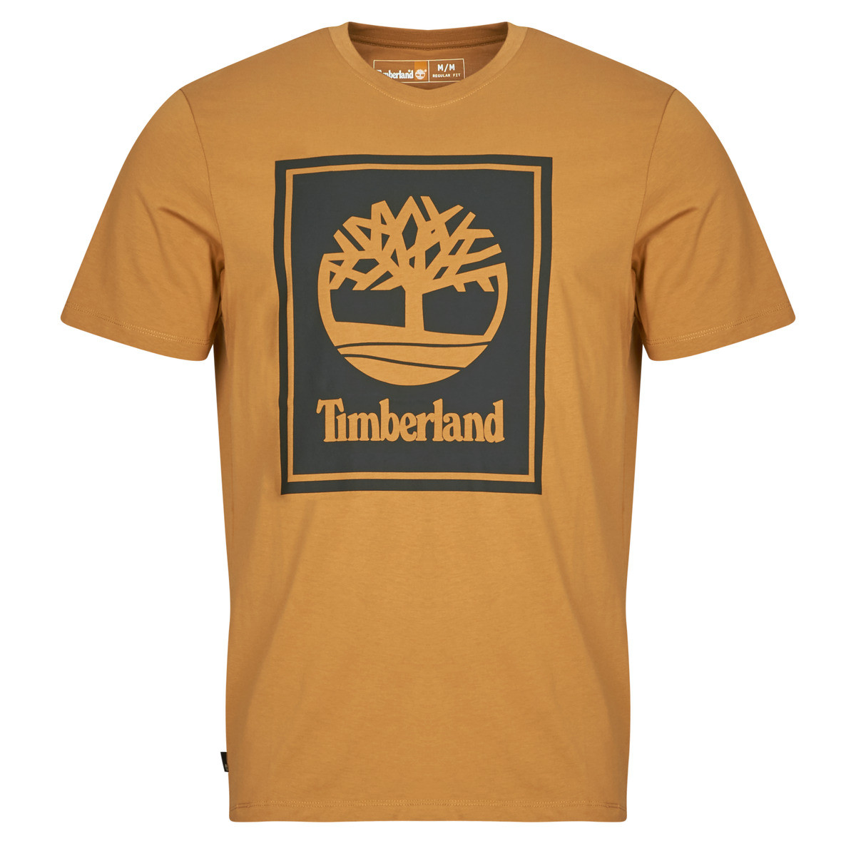 Timberland  STACK LOGO SHORT SLEEVE TEE  Žlutá