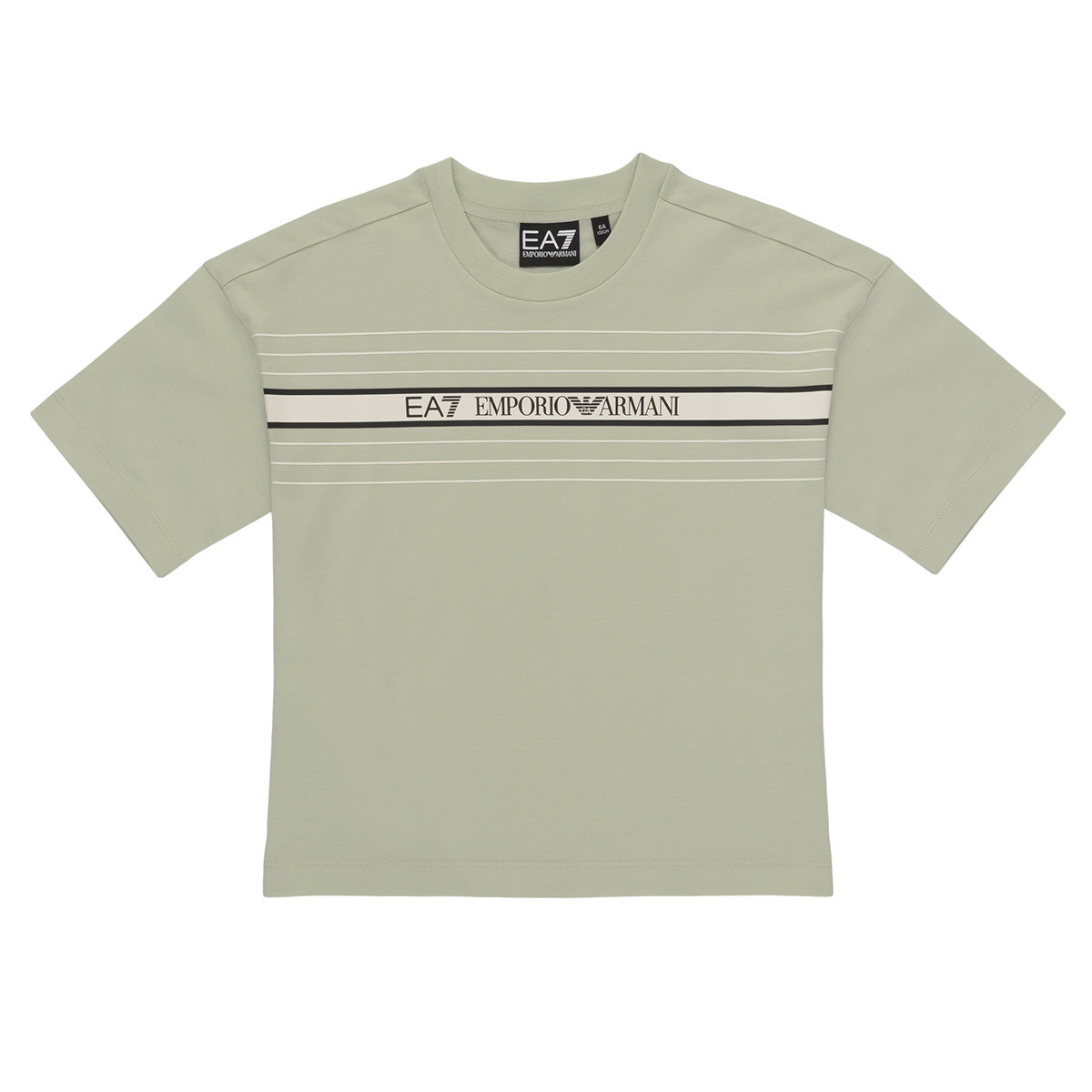 Emporio Armani EA7  TRAIN LOGO SERIES TEE EXTENDED LOGO  Šedá