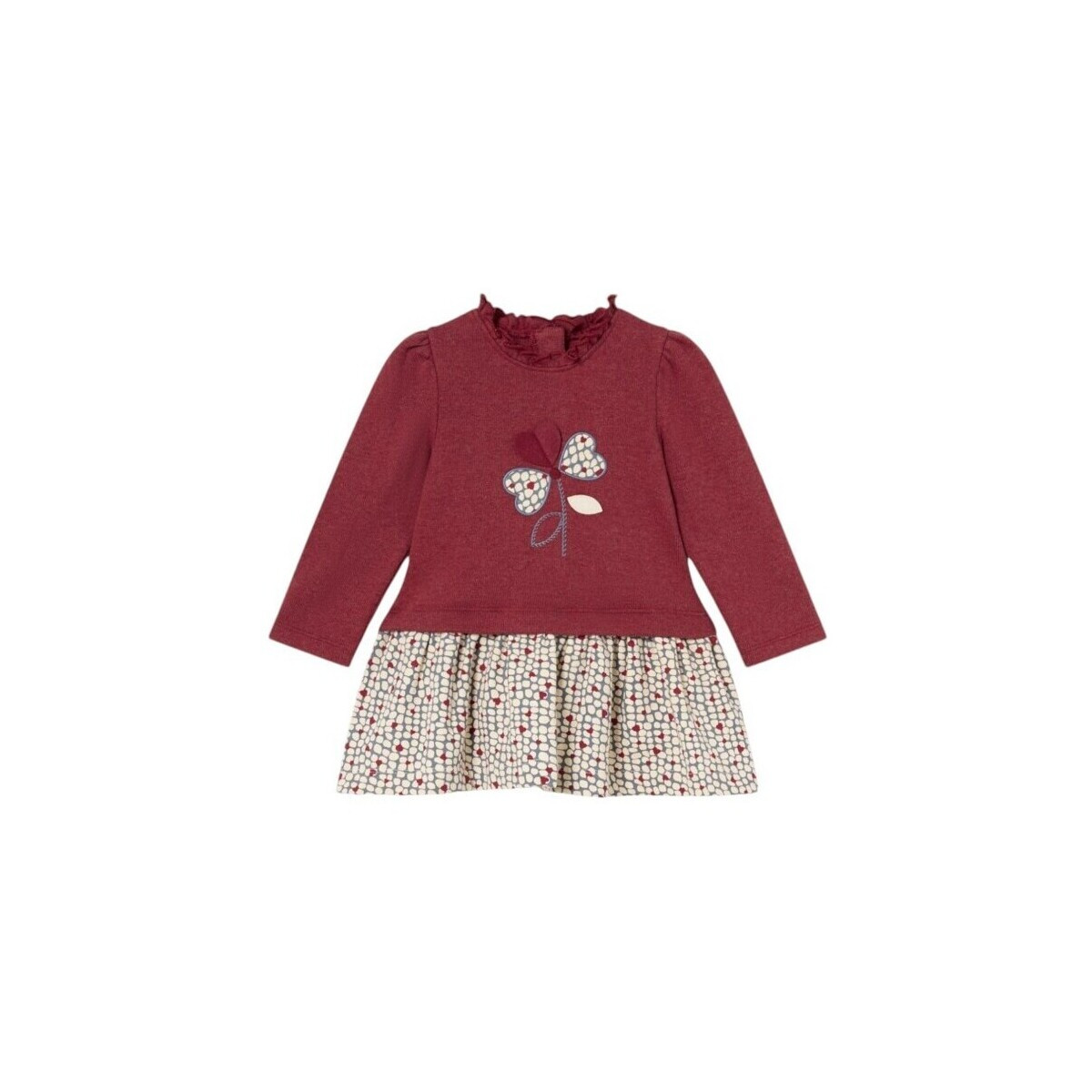 Mayoral  2917 VESTIDO COMBINADO Granate  Bordó