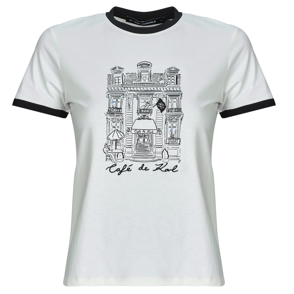 Karl Lagerfeld  KLXJP FITTED T-SHIRT  Béžová