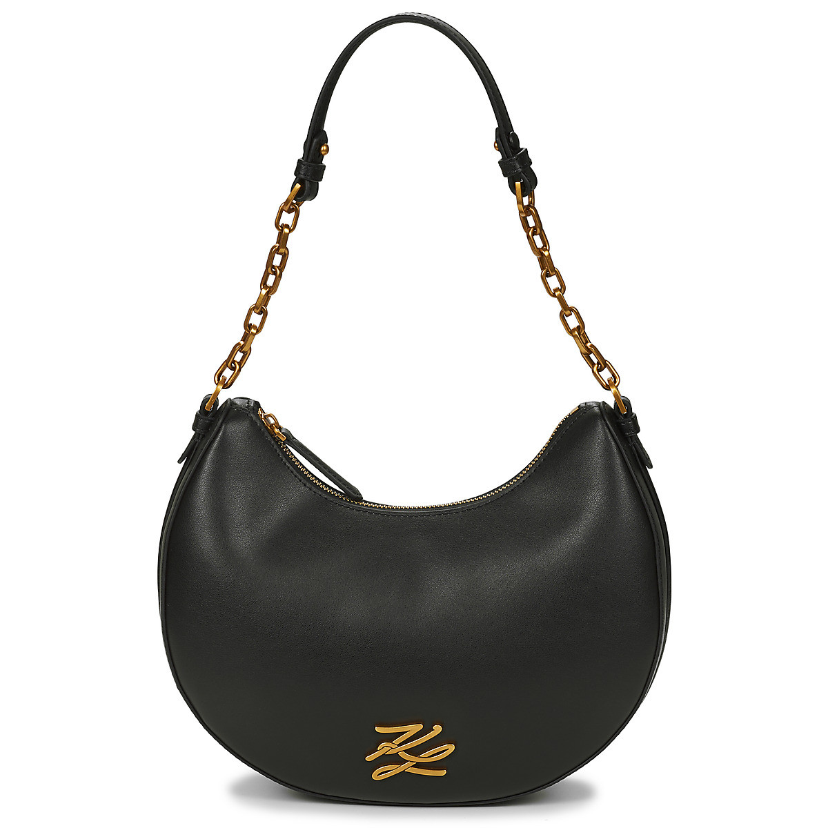 Karl Lagerfeld  K/AUTOGRAPH MOON SHOULDER BAG  Černá
