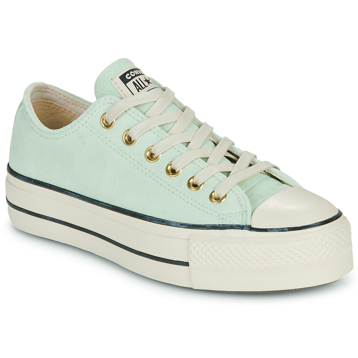 Converse  CHUCK TAYLOR ALL STAR LIFT PLATFORM SUEDE  Zelená