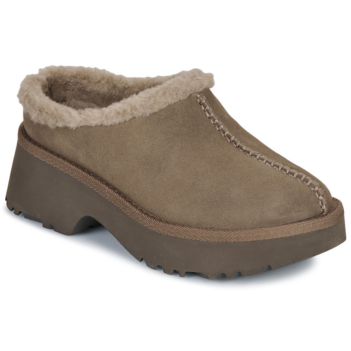 UGG  W NEW HEIGHTS COZY CLOG  Hnědá