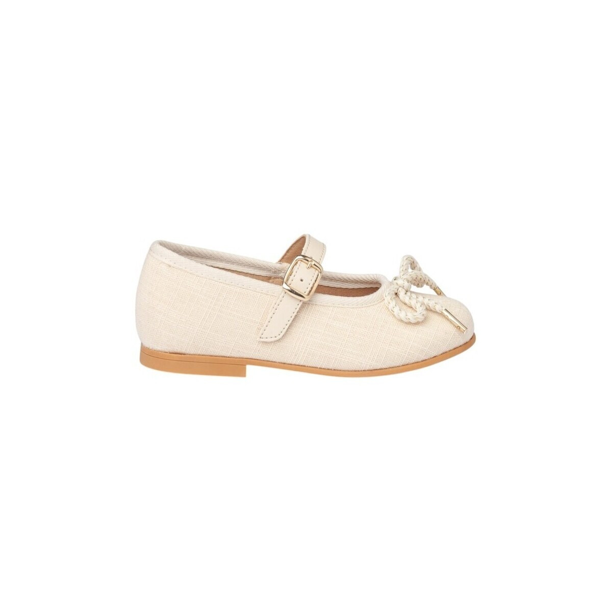 Angelitos  1557 BAILARINA LINO HEBILLA Beige  Béžová