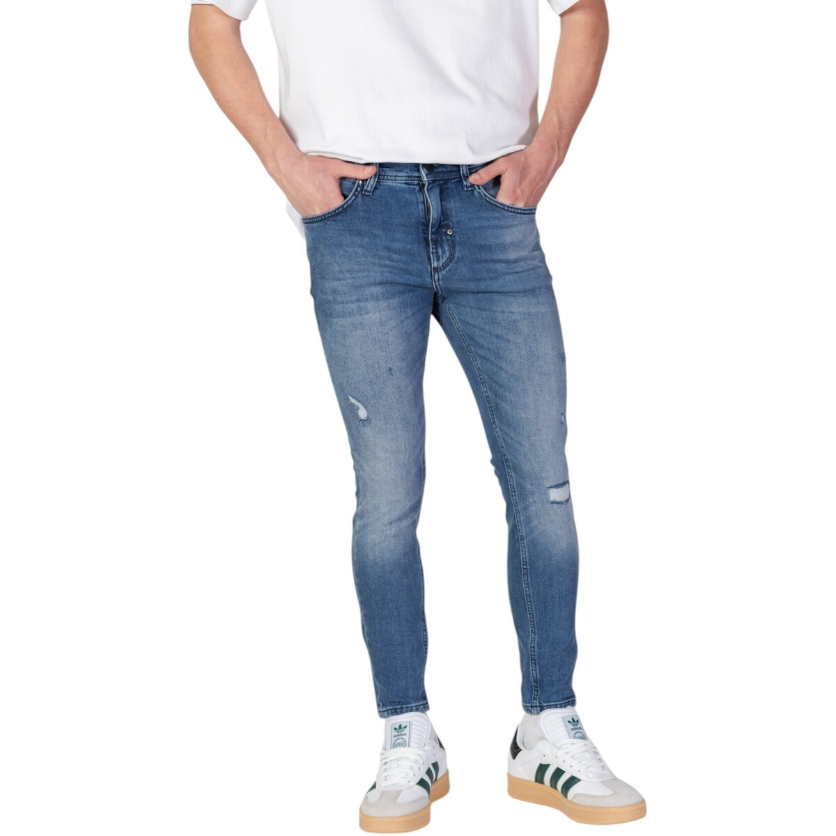 Antony Morato  KARL CROPPED FIT MMDT00272-FA750587  Modrá