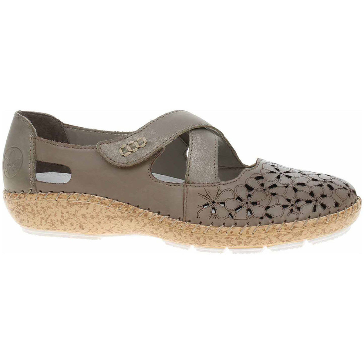 Rieker  Dámské baleriny  44856-64 beige  Béžová