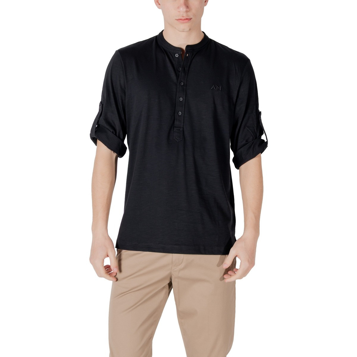 Antony Morato  REGULAR FIT WITH EMBROIDERED LOGO MMKL00334-FA100260  Černá