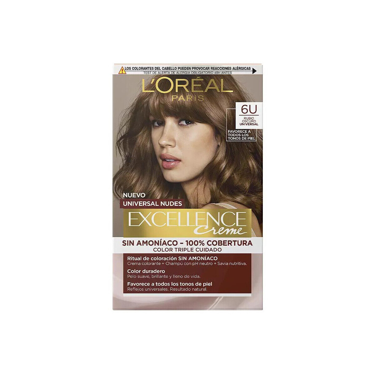 L'oréal  Excellence Creme Hair Color Universal Nudes - 6u Blond