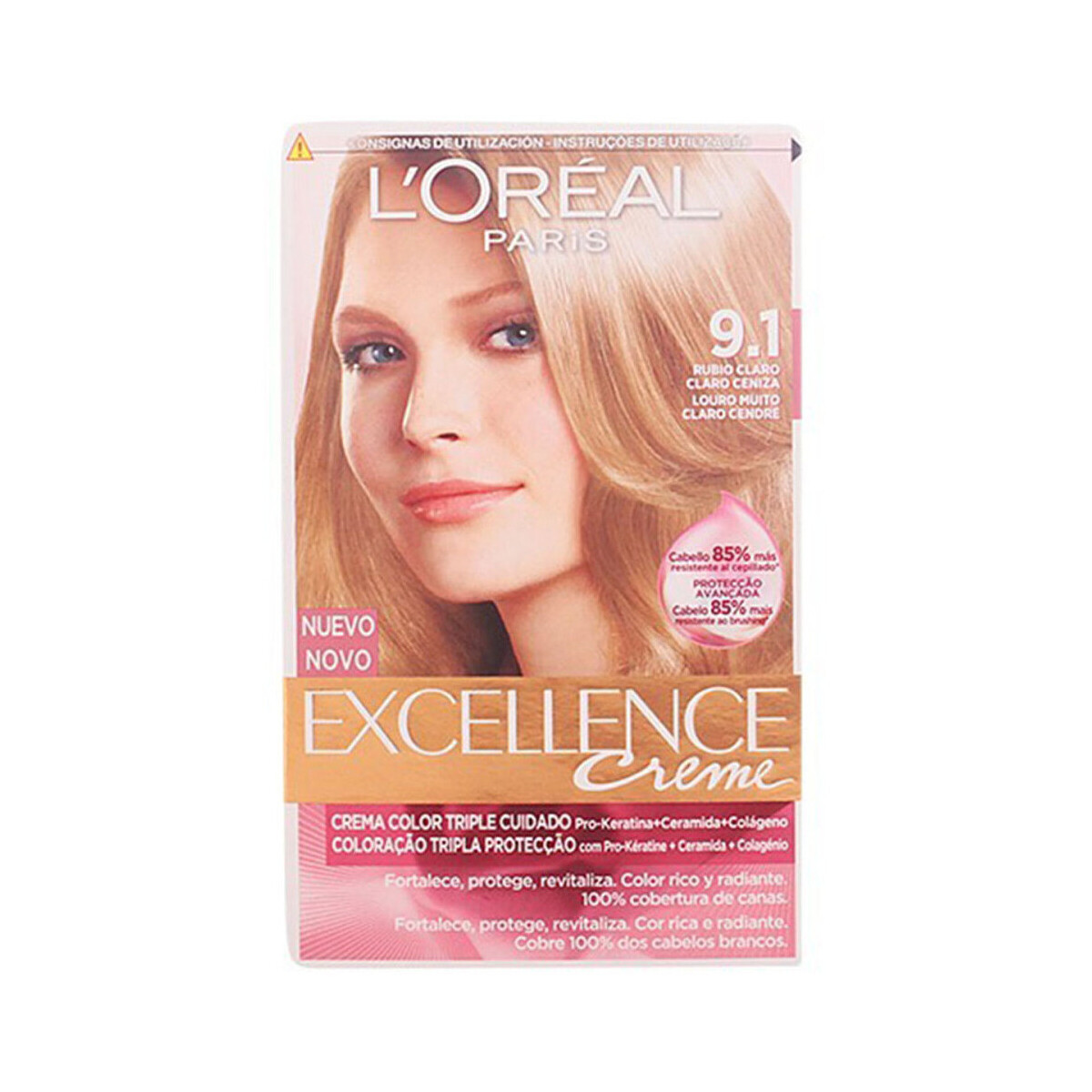 L'oréal  Excellence Cream Hair Color - 9.1 Blond Cair Cendré Cla