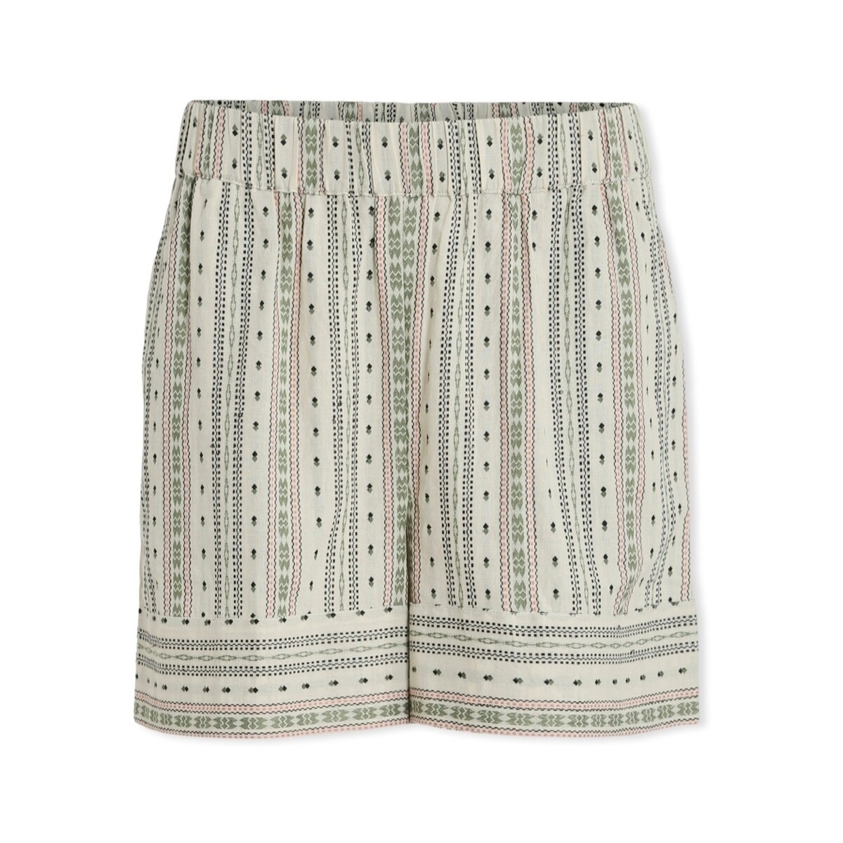 Vila  Senso New Shorts - Birch Embroidery  Béžová
