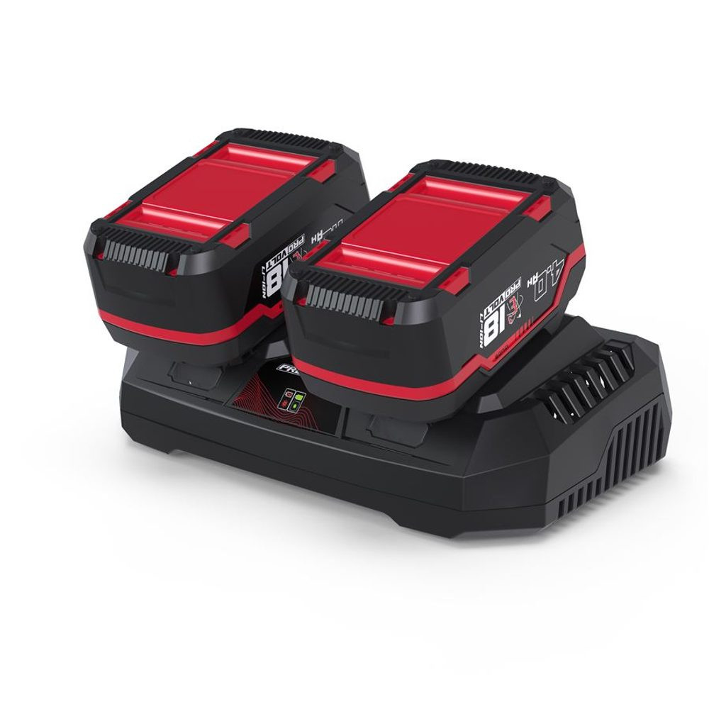 Sada akumulátorů GÜDE 18V/4Ah s dvojnabíječkou LGAP 2-18-3040