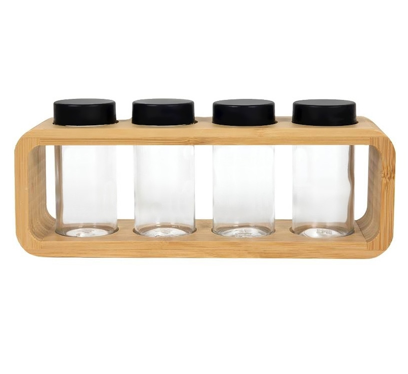 HIT Kořenky s držákem sklo sada bambus 5 ks HT-24501555