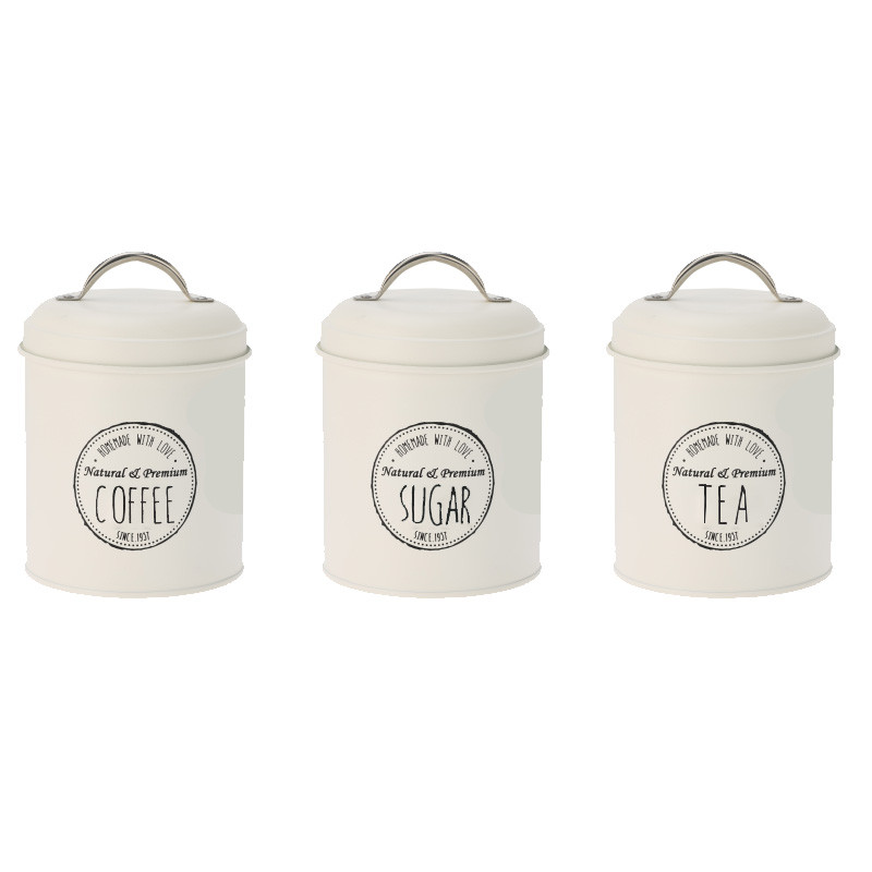 EXCELLENT
 Dóza na potraviny kávu, čaj a cukr sada 3 ks krémová KO-C80653730krem