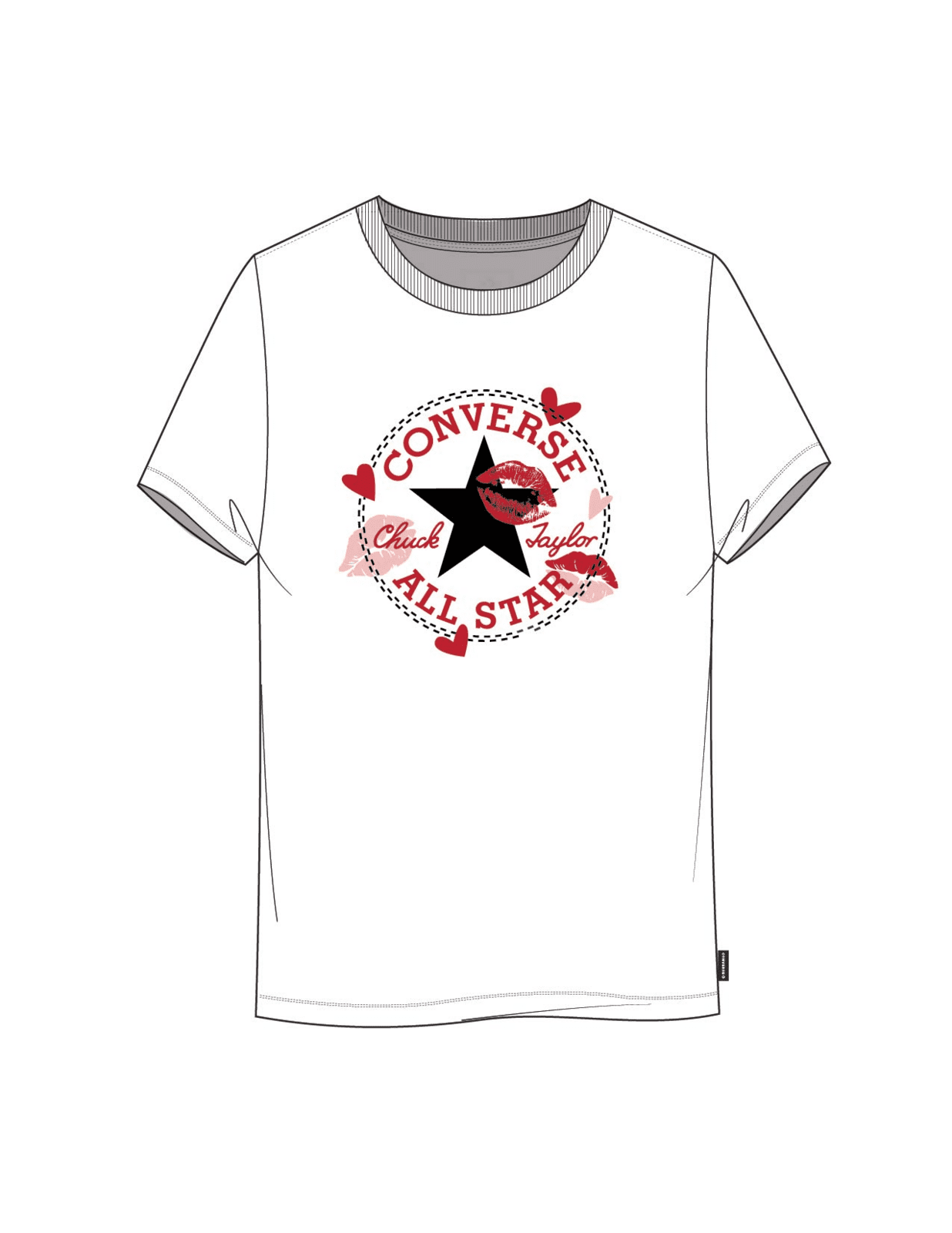 converse VALENTINE’S DAY CLASSIC TEE Dámské tričko US XS 10024035-A02