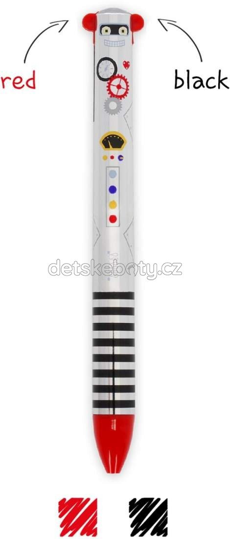 Dvoubarevná propiska Legami Two-Colour Ballpoint Pen - Click&Clack - Robot