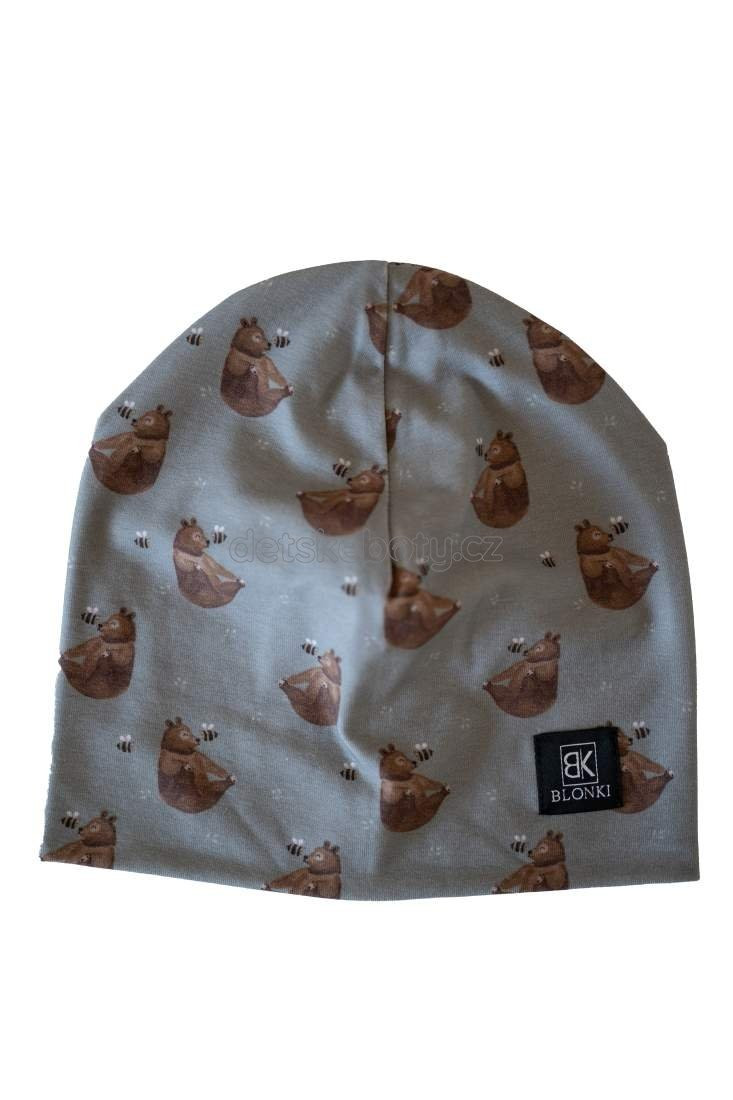 Tenká čepice Blonki medvěd a včelky Velikost: 45-47