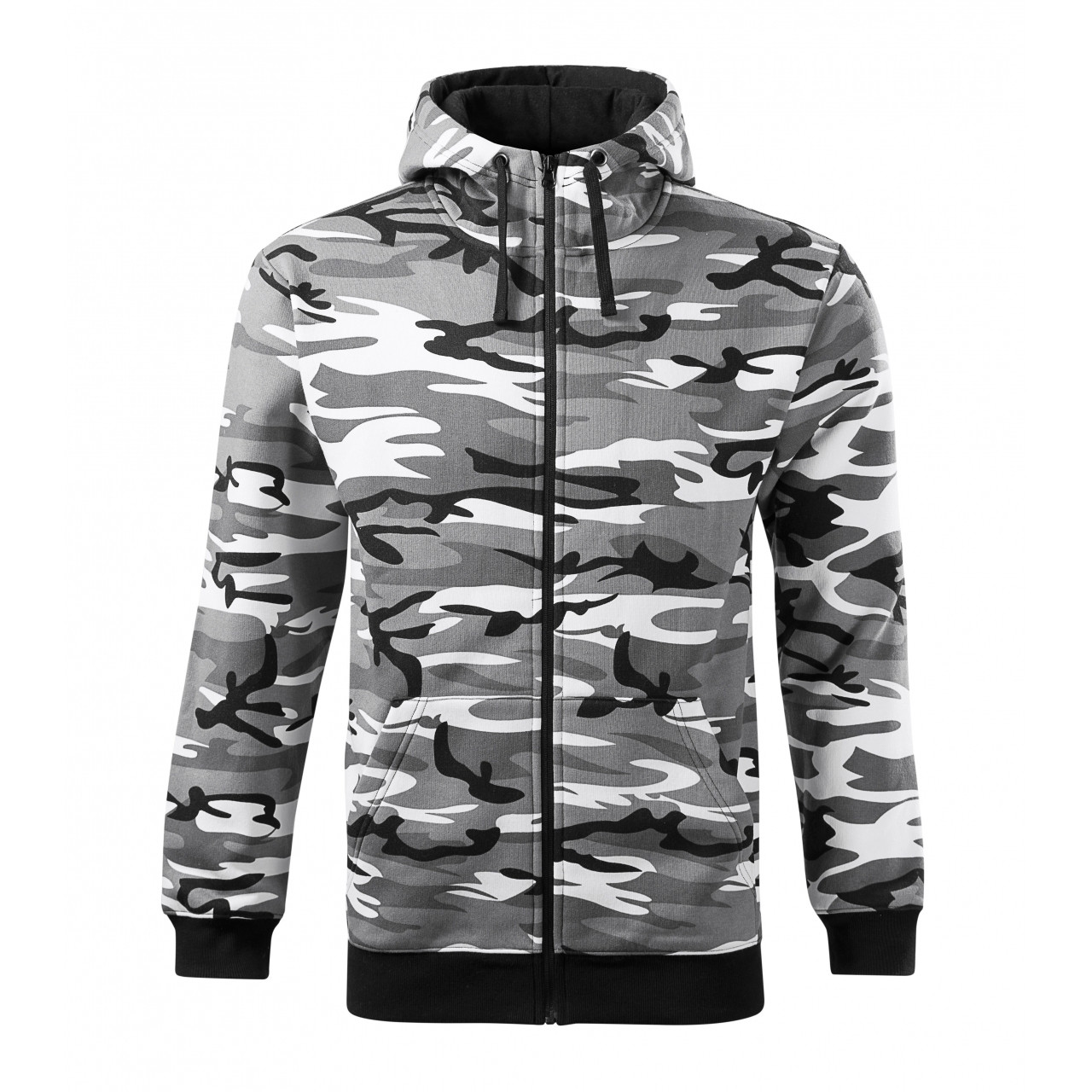 Mikina pánská Malfini Camo Zipper - urban, XL