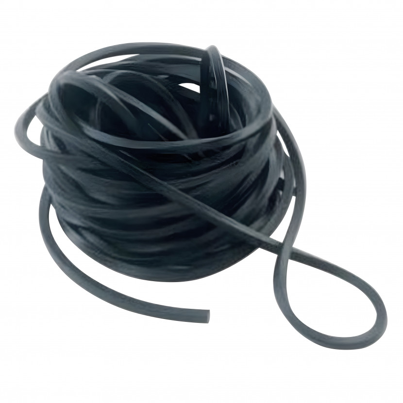 Letecká guma MEGAline 4x4mm 1m - černá