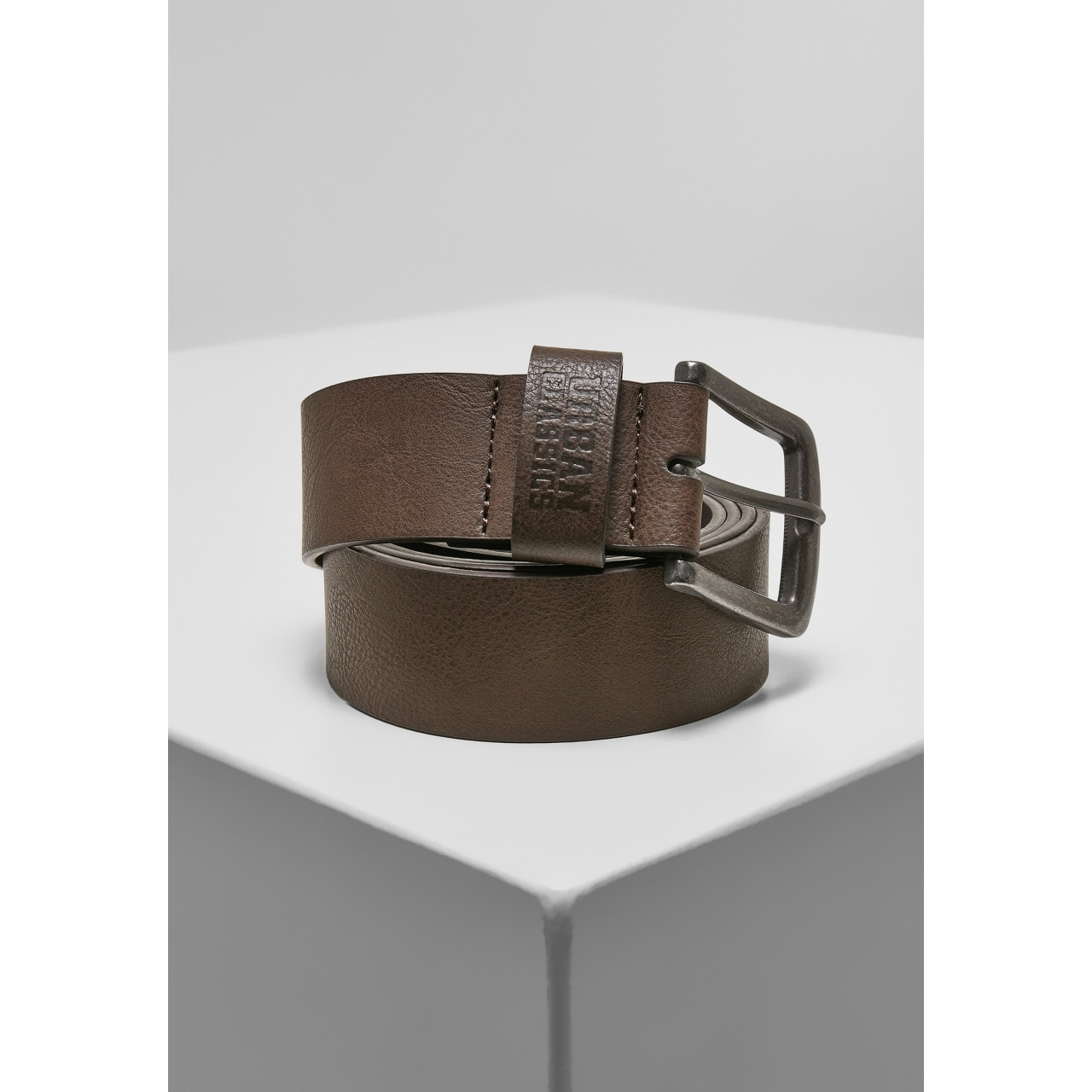 Opasek kožený Urban Classics Leather Imi - hnědý, M