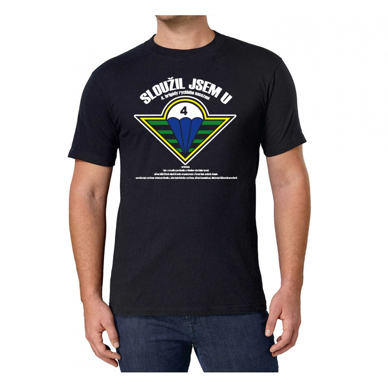 Triko Striker Sloužil jsem u 4. brigády rychlého nasazení Žatec - černé, XXL