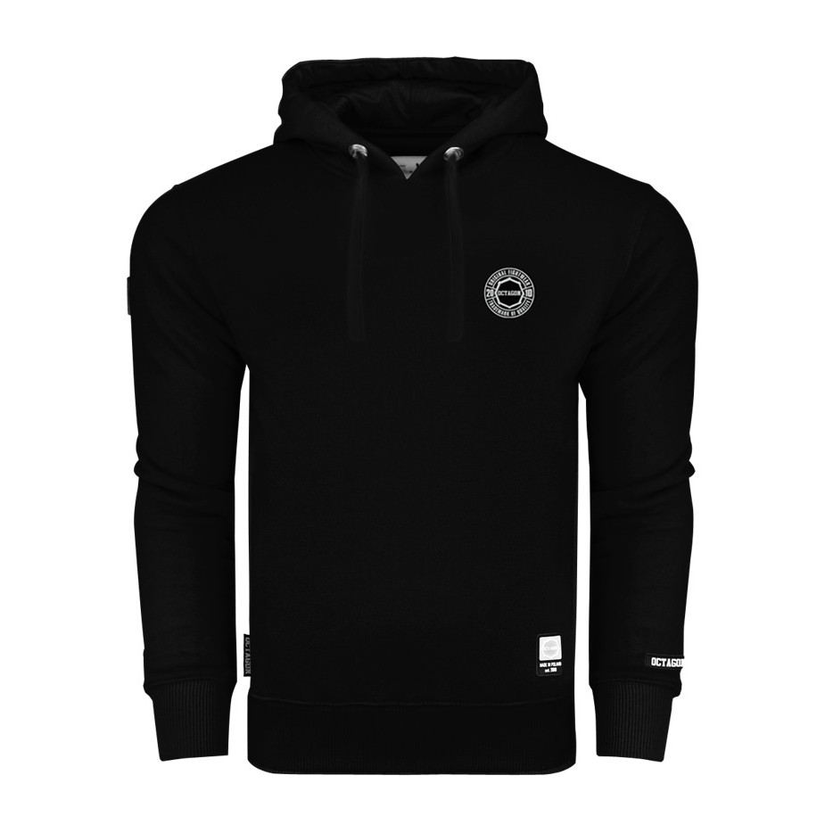 Mikina s kapucí Octagon Crest - černá, 3XL
