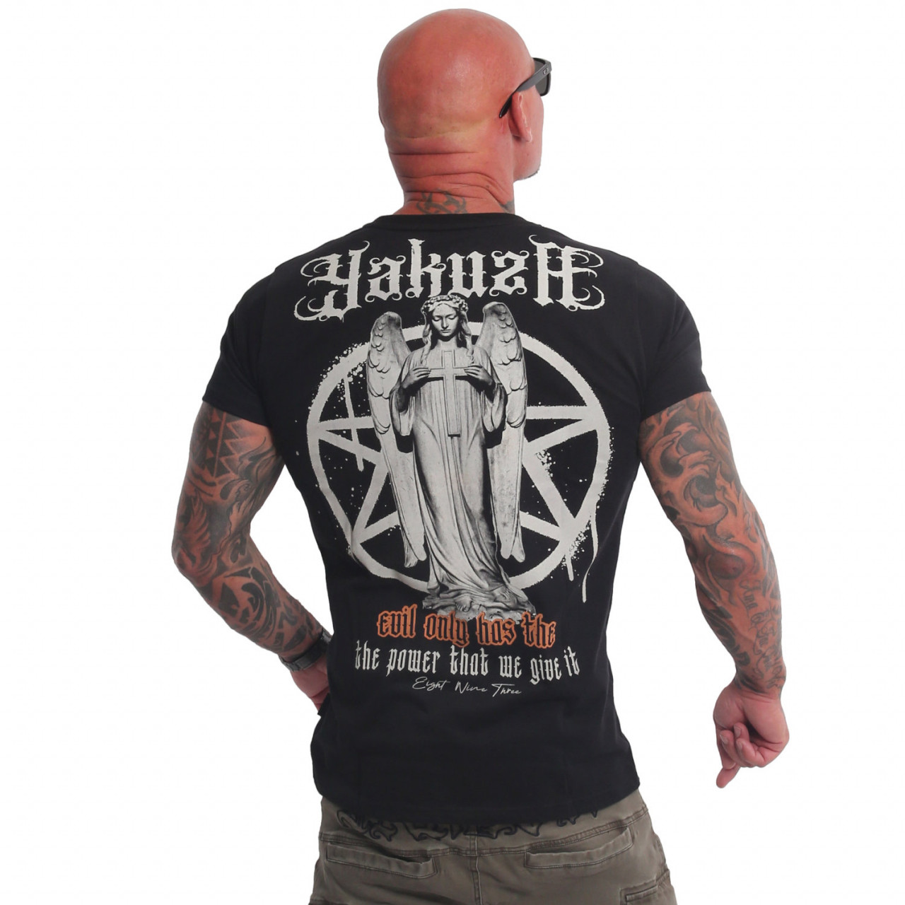 Triko pánské Yakuza Evil Only - černé-bílé, 4XL