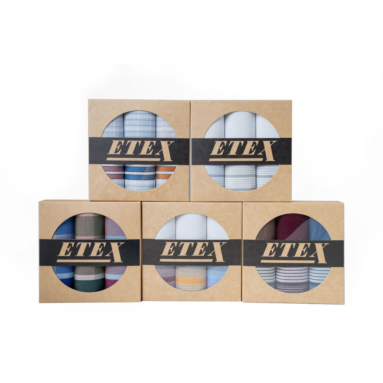 Pánské kapesníky Etex M42 3 ks - různé barvy