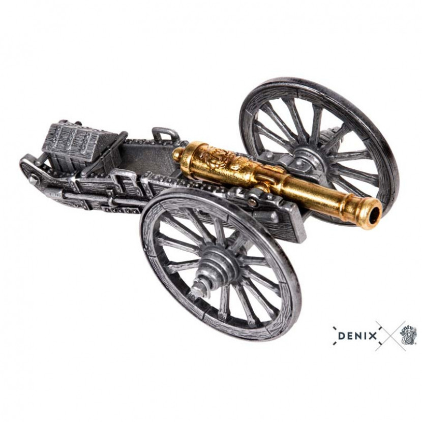 Miniatura kanónu Napoleon - šedý-zlatý