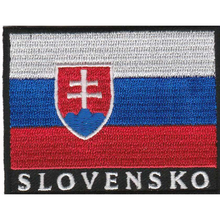Nášivka vlajka s nápisem Slovensko 7x5,5 cm