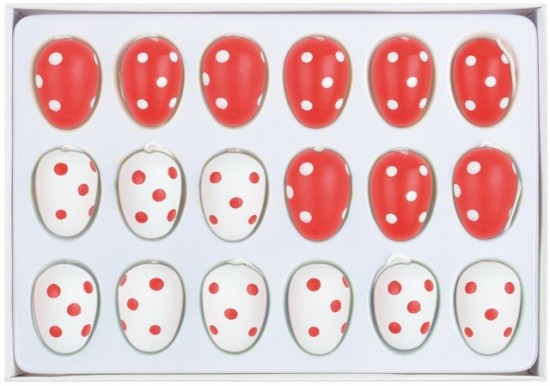 Anděl Dřevěné vajíčko na zavěšení - 2,5 cm, 18 ks v krabičce - 7367