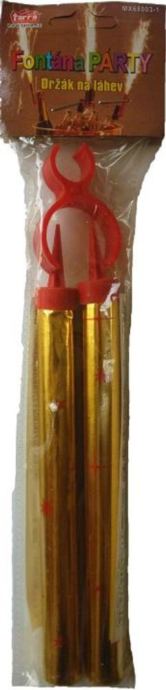 Party fontána na dort 15cm + držák na láhev - zlatá 5/60/2 - ČÍNA