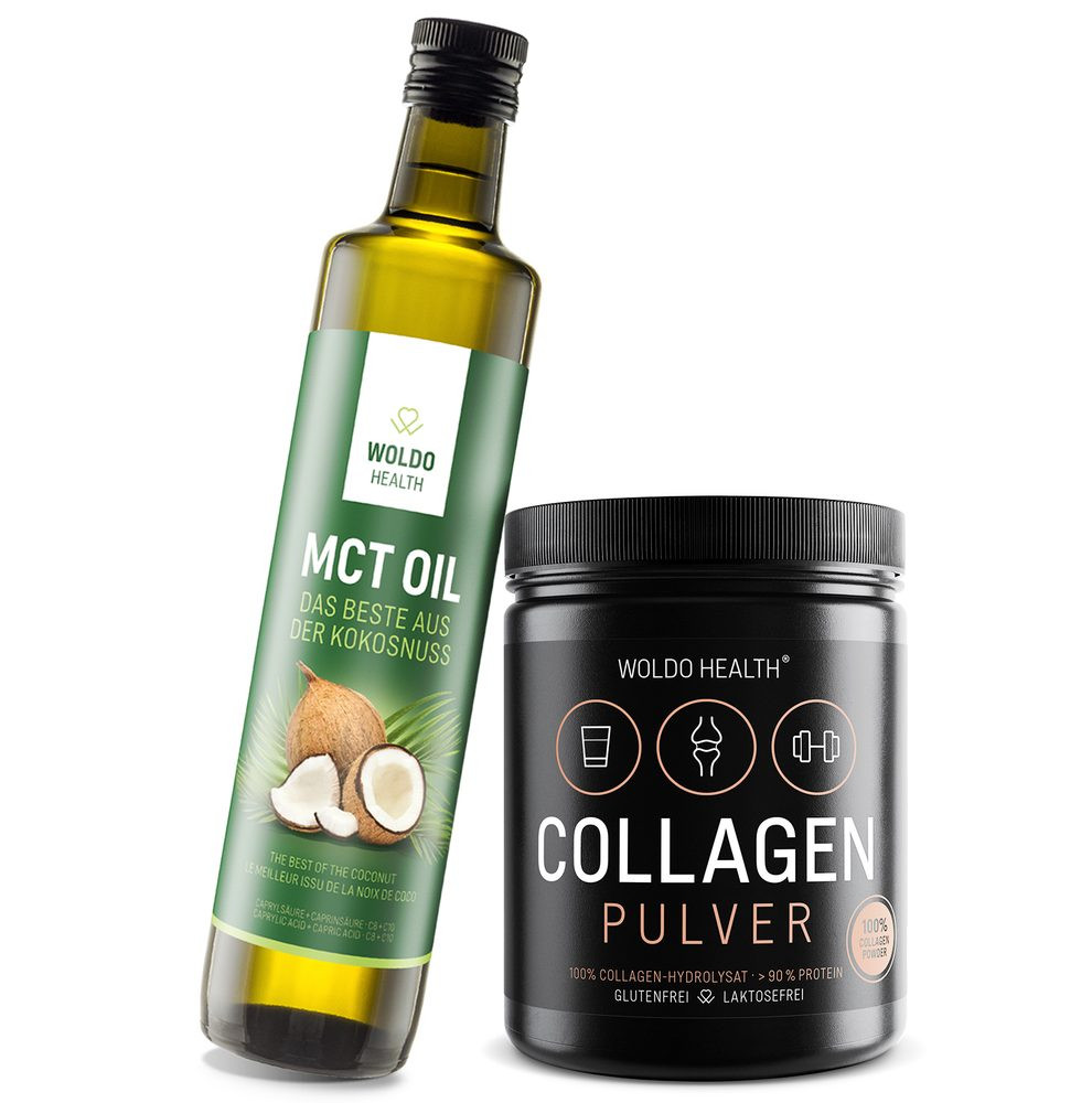 Kolagen 500g a MCT kokosovy olej 500 ml - WoldoHealth®