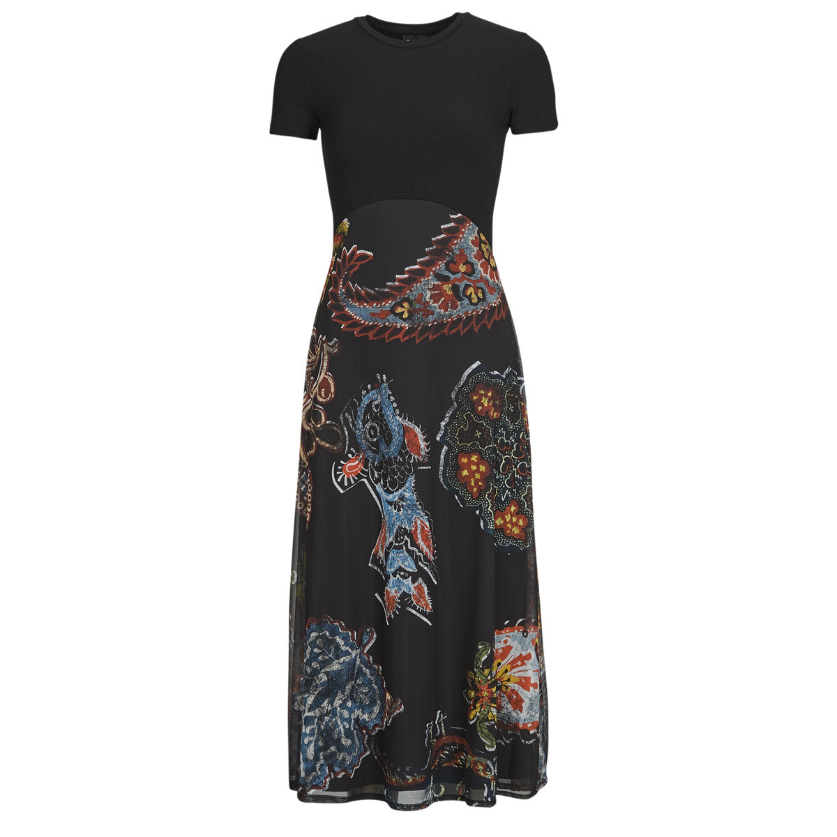 Desigual  PAISLEY MESH LACROIX  Černá